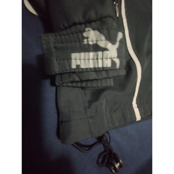 Puma Men's Long Sleeve Black Hoodie Full Zip Logo Size XXL Detachable Hood - Picture 6 of 9